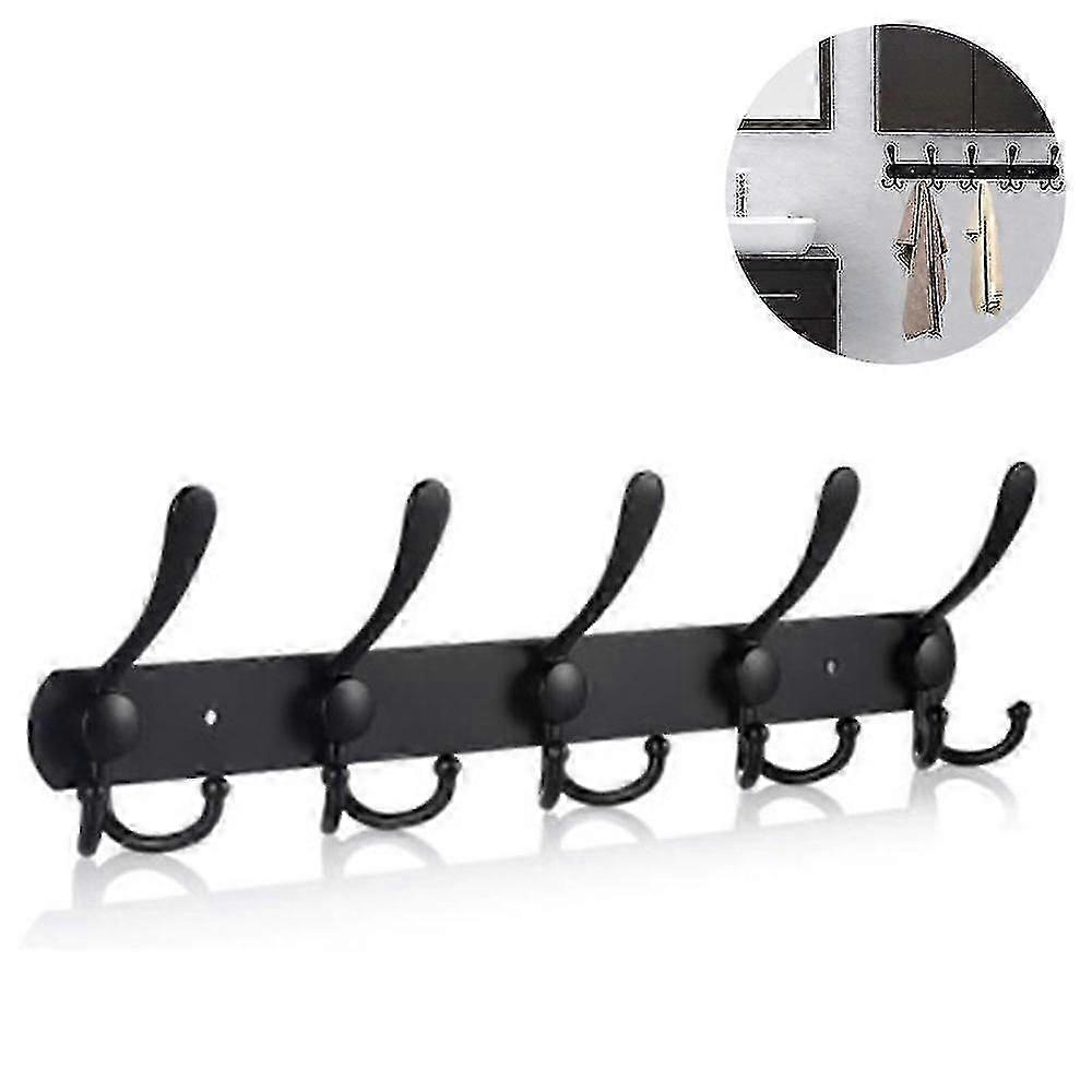 Coat Rack Wall Mount Long, 5 Coat Hooks