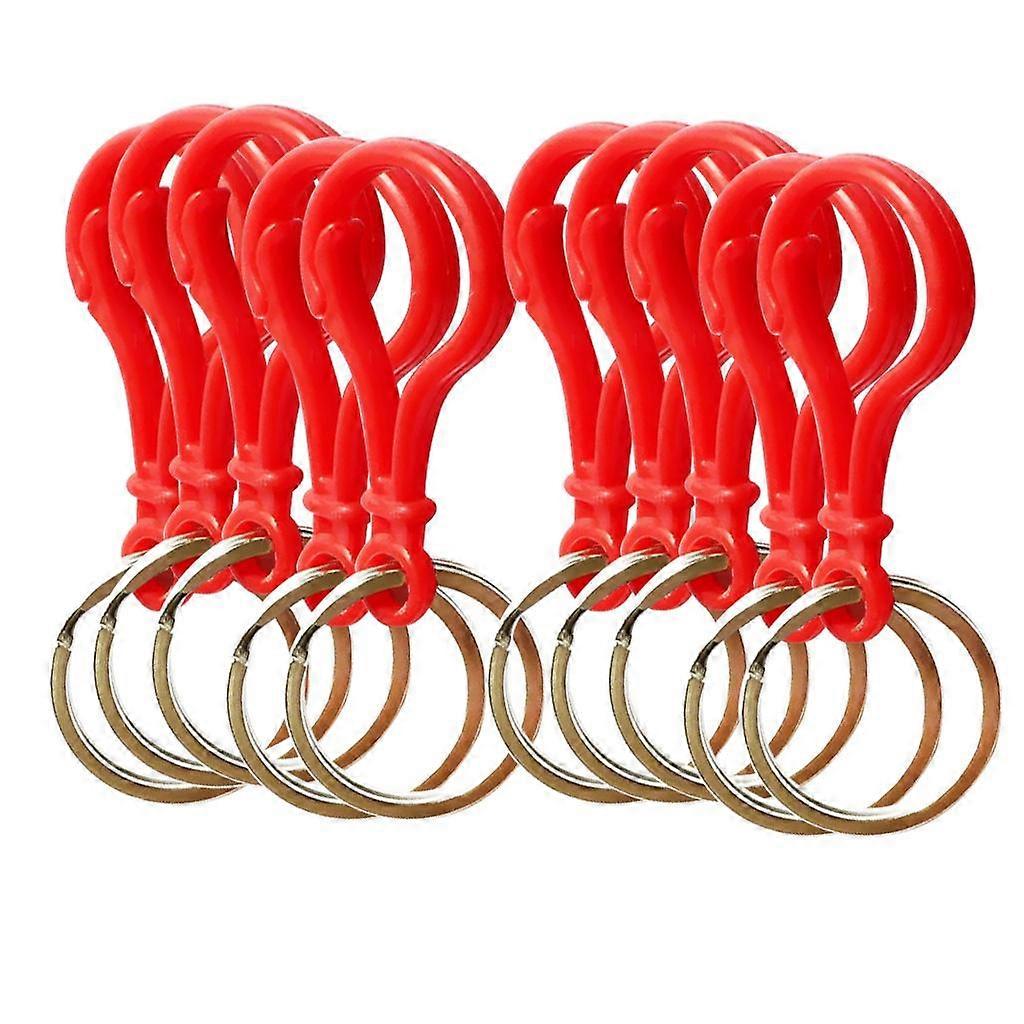 10 Pieces Colorful Lobster Clasp Snap Hooks Ring Keychain for Jewelry Making