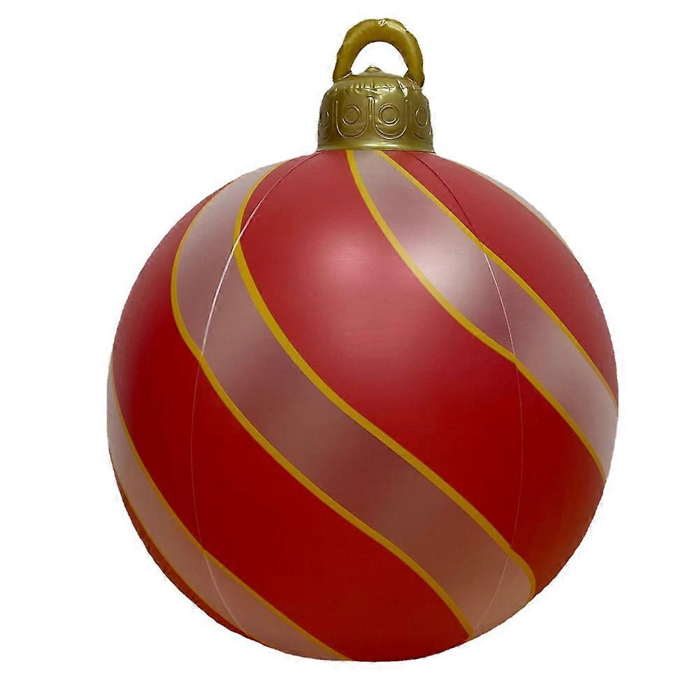 Classic Patterns Christmas Decor, Waterproof PVC Reusable Inflatable Balls, Large Size For Outdoor Adornments
