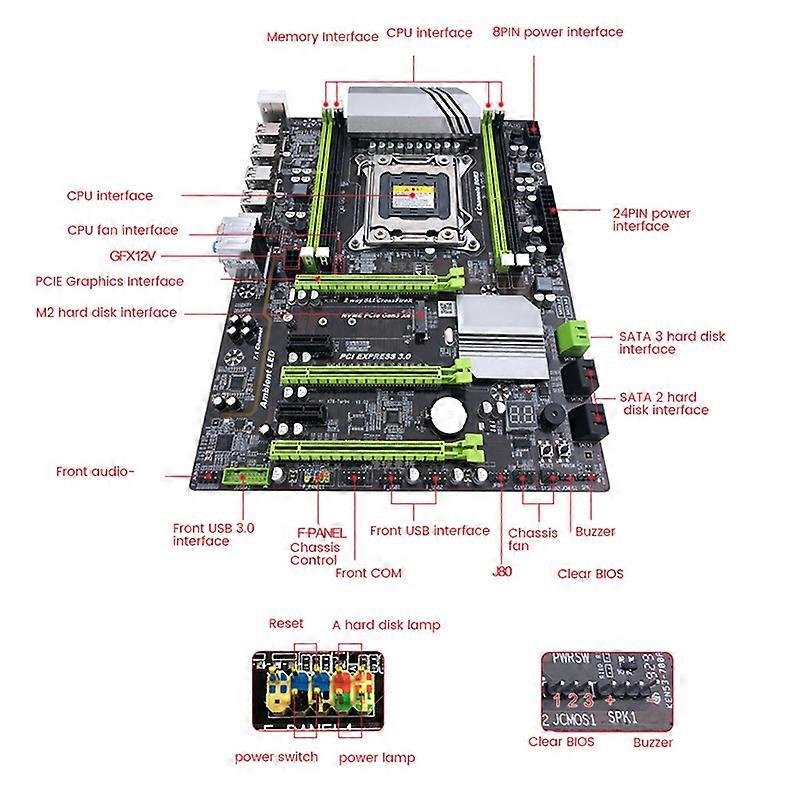 X79T LGA 2011 CPU Mainboard USB3.0 4 DDR3 Motherboard Desktop PC