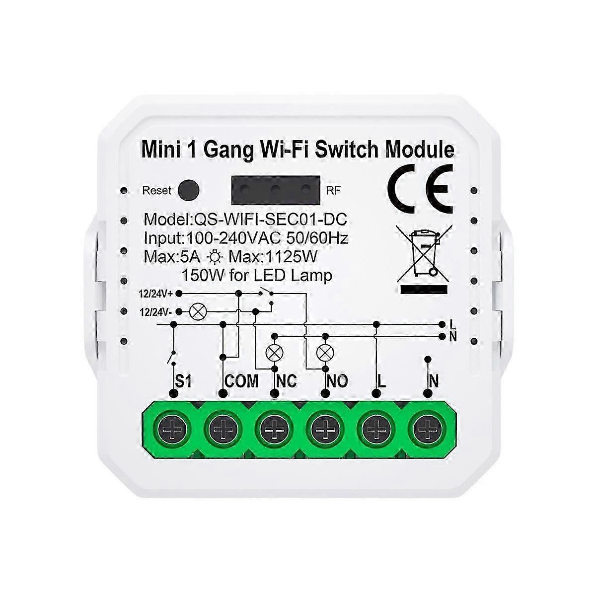 Philipa Module de commutation intelligent WiFi Tuya avec télécommande Smart Home DIY Disjoncteur Rel