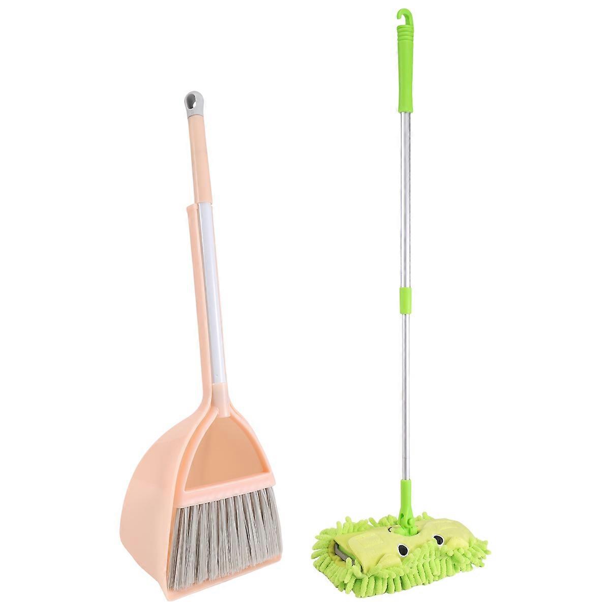 Kid's Housekeeping Tools, 3Pcs Small Mop Small Broom Small Dustpan