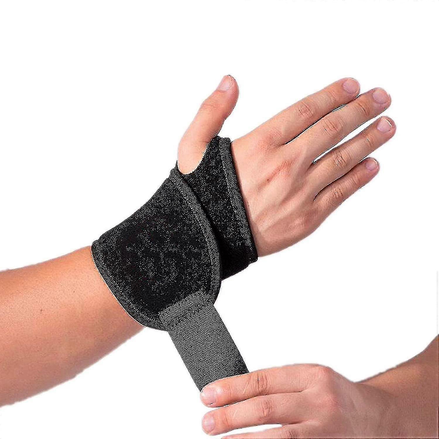 Wrist Support, Adjustable Compression Wrap for Wrist Pain Relief, Comfortable and Breathable Material for Everyday Use and Sports Activities