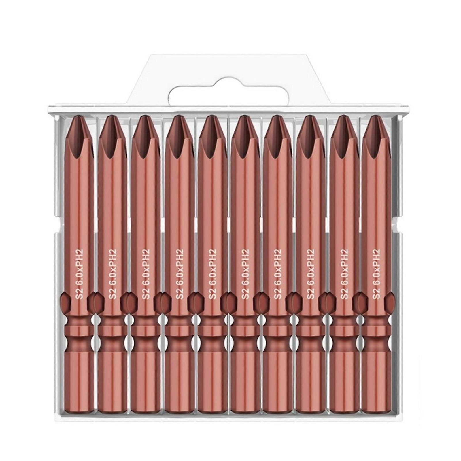 Magnetic Impacts Crossing Bit Long Screwdriver Bit PH0 PH1 PH2 1/4Inch Hex Shank Crossing Impacts Driver Bit for Drilling
