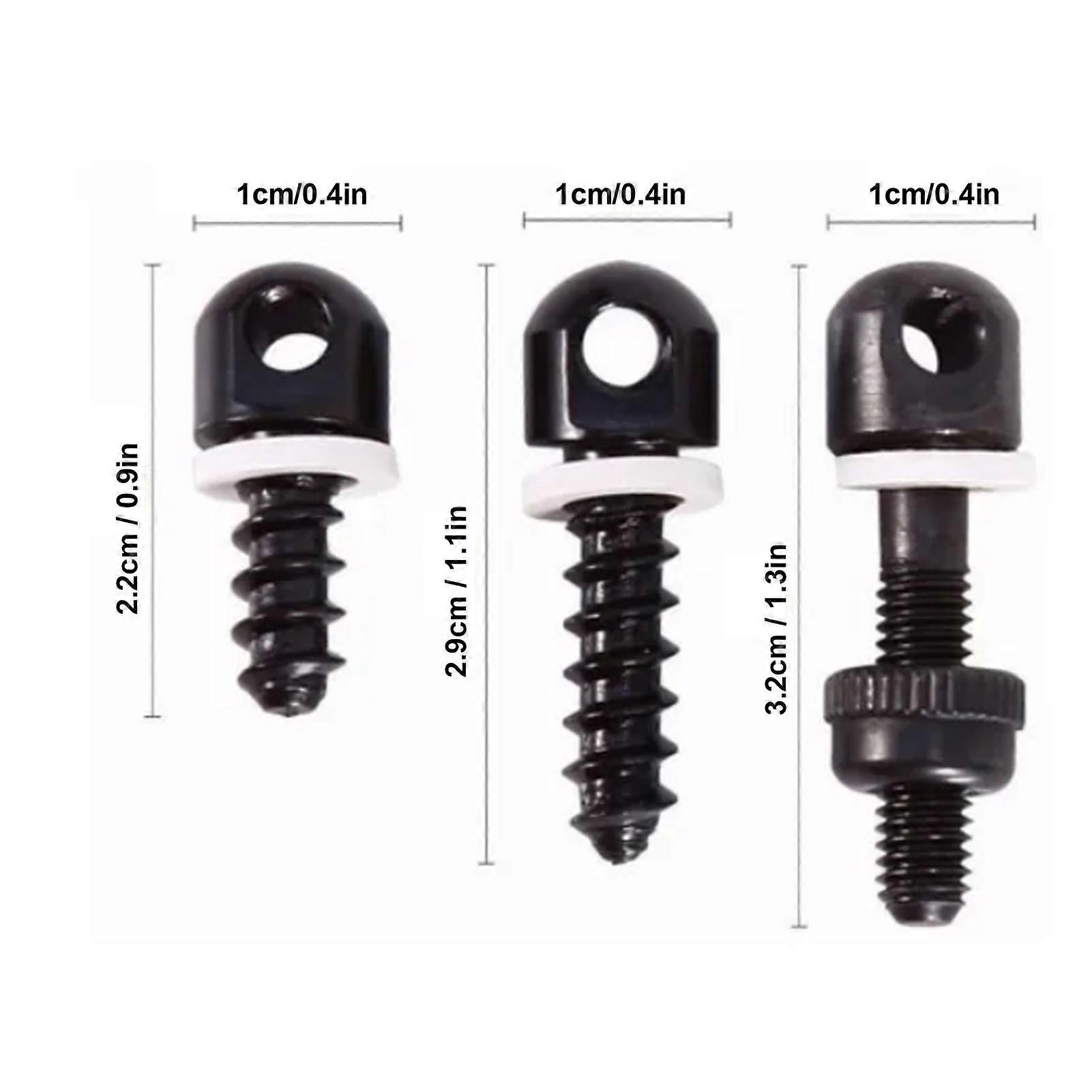 1in QD Buckle Base Solid Iron Quick Release 3 Skruer 2 Loop Buckles Sett for Stropper 