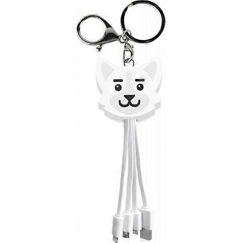 3 in 1 USB A/micro USB ja USB C ja Lightning-kaapeli 0,15 m koira