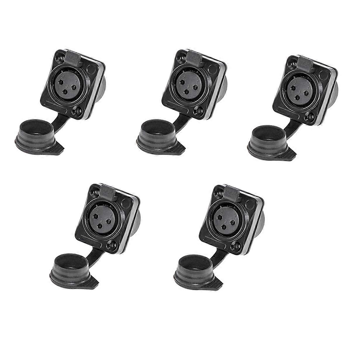 3 Pole Holder 3 Pole Waterproof Male & Female Microphone Audio Plug,C