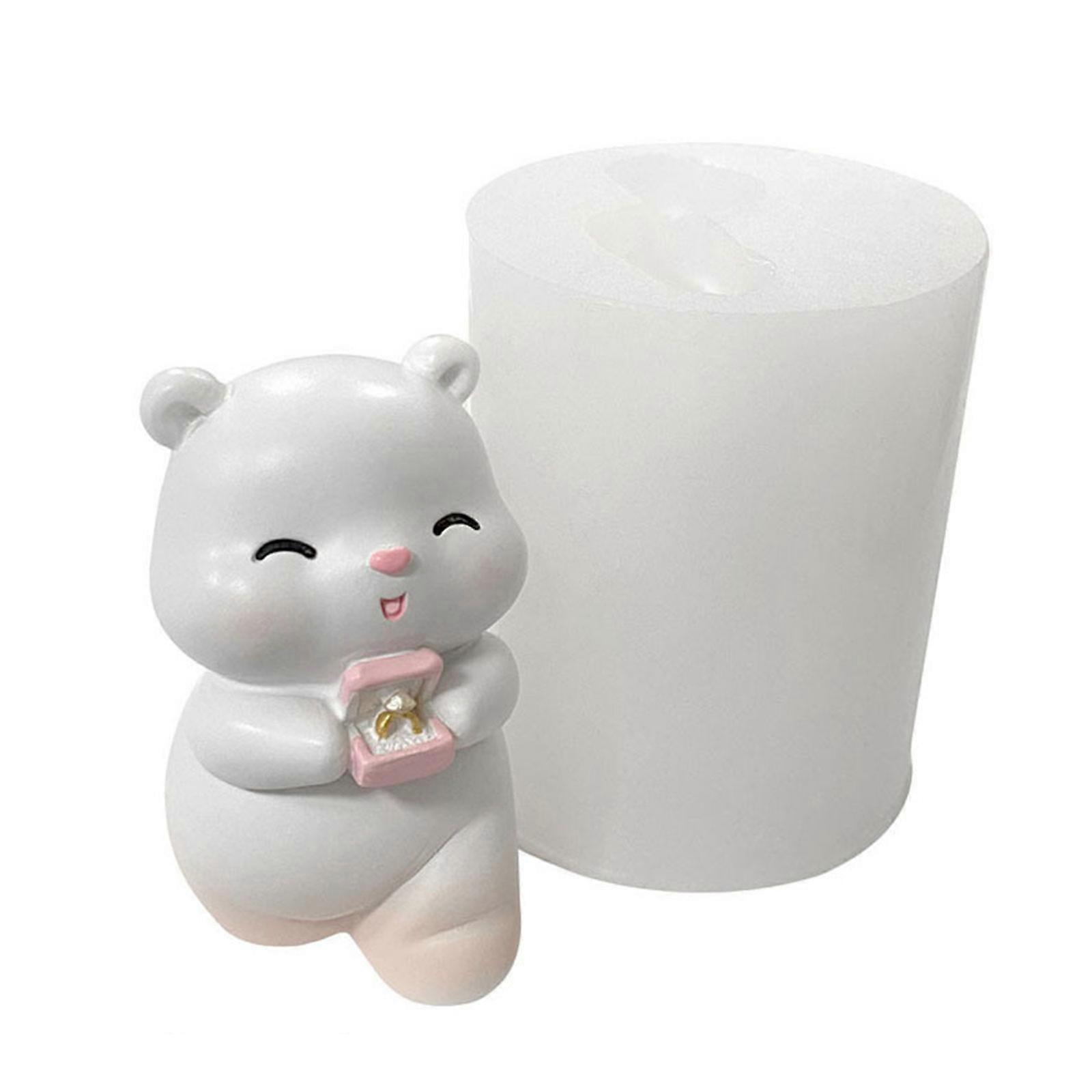 3D Bear Silicone Mold for Candle Making Soap Mold Cake Chocolate Decorating Tool