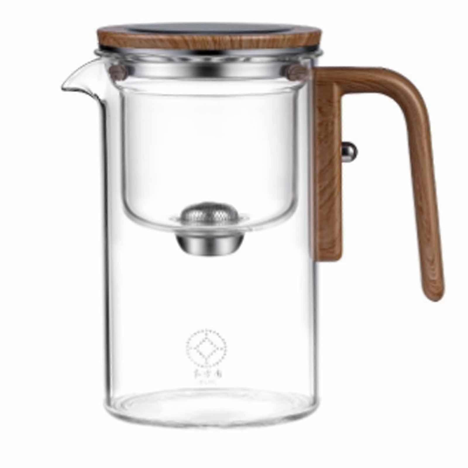 Magic Teapot Glass Teapot with Strainer - High Transparency, 800ml Borosilicate Glass, Perfect for Brewing Tea