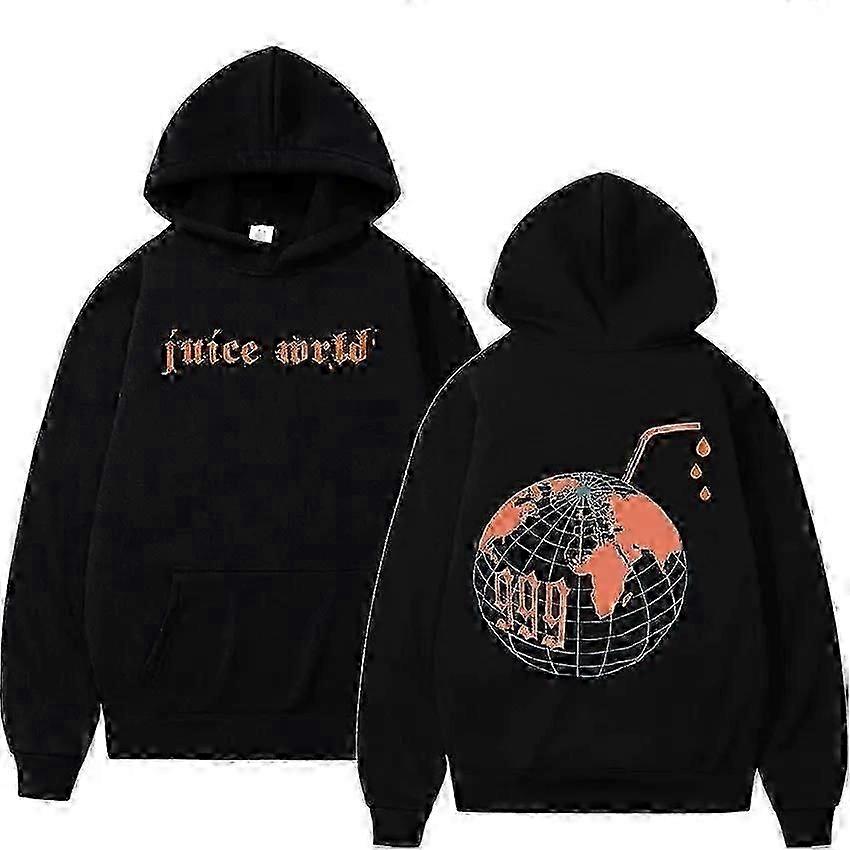 Juice Wrld ראפר קפוצ'ונים גברים ונשים מעילי אופנת רחוב פופולרי היפ הופ סווטשירטים חורף גדול במיוחד שרוול ארוך בגדי רחוב