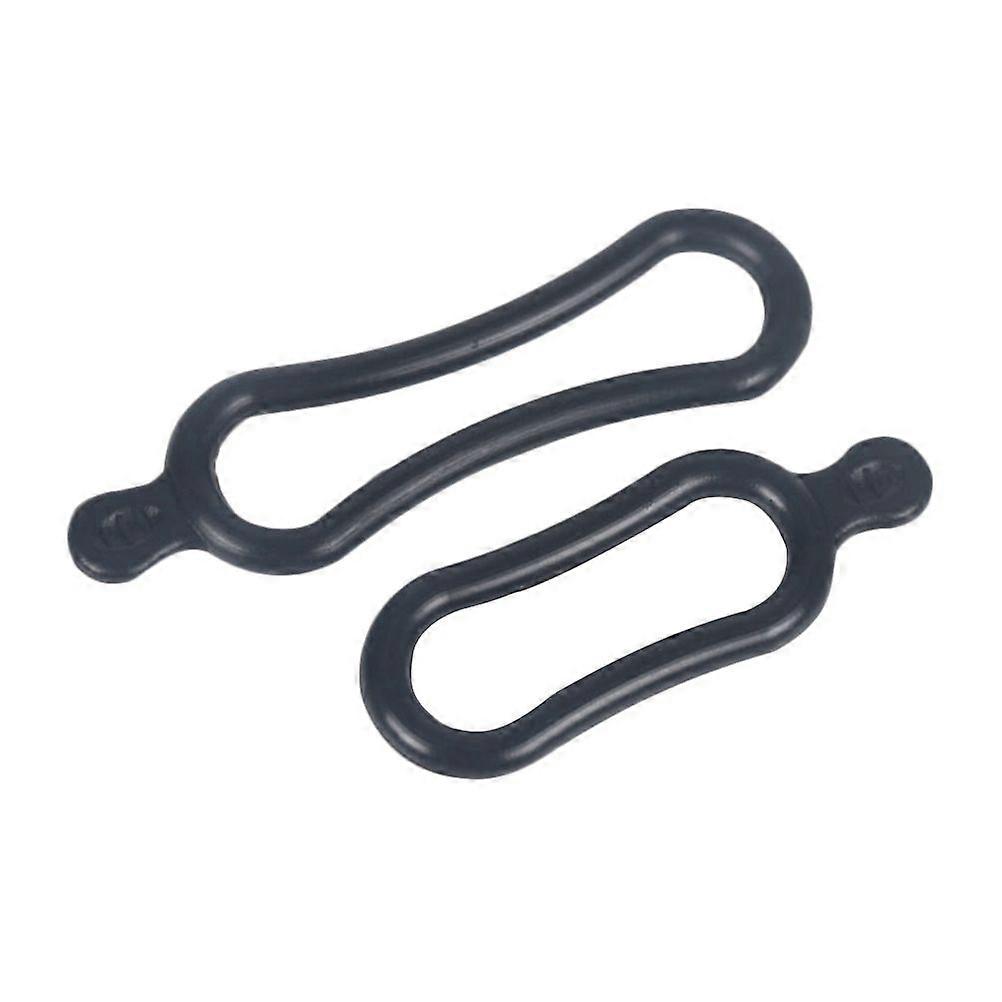 2 Pcs Shape Handlebar Silicone Strap Bike Front Light Holder Phone Fixing Elastic Tie Rope Cycle Bicicleta Torch Flashlight Bandages (1 Longer and 1 S