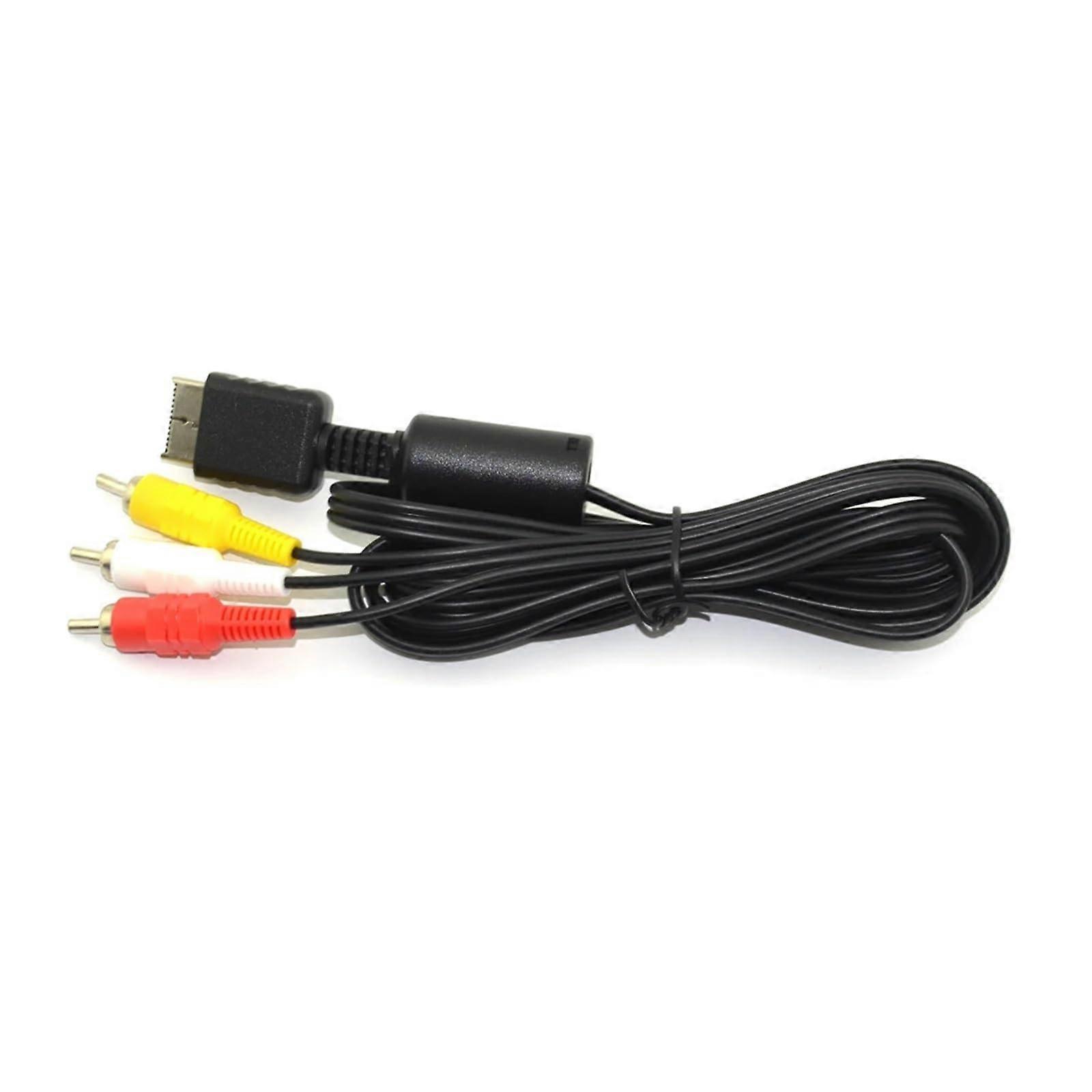 PS2/PS3 AV RGB HD Cable 1.8m Compatible with PS Host AV Cable for Enhanced Audio/Video Quality