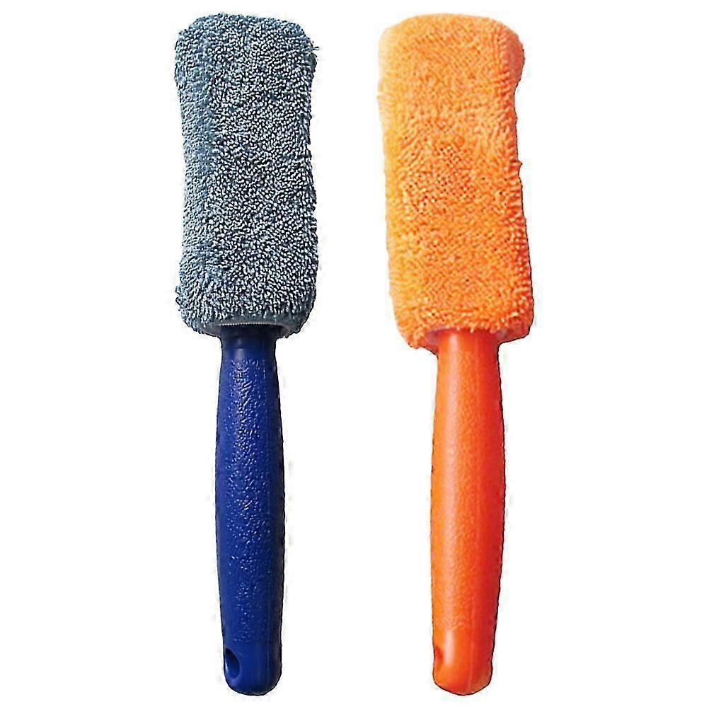 2 stk hjulbørste langt håndtak detaljering vaskebørste hjulrengjøringsbørste for felg