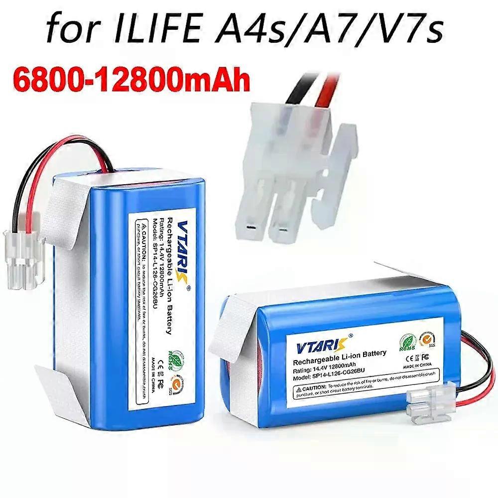 Applies to Battery For ILIFE A4 A4s V7 A6 V7s Plus Original 14.8V 12800mah Lithium Robot Vacuum Cleaner INR18650 M26-4S1P battery