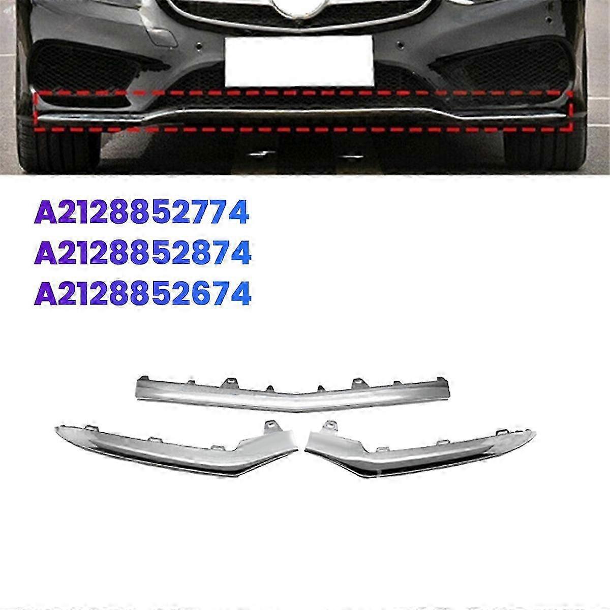Chrome Trim Moulding Lip Strip for Mercedes- E Class Front Under Bumper