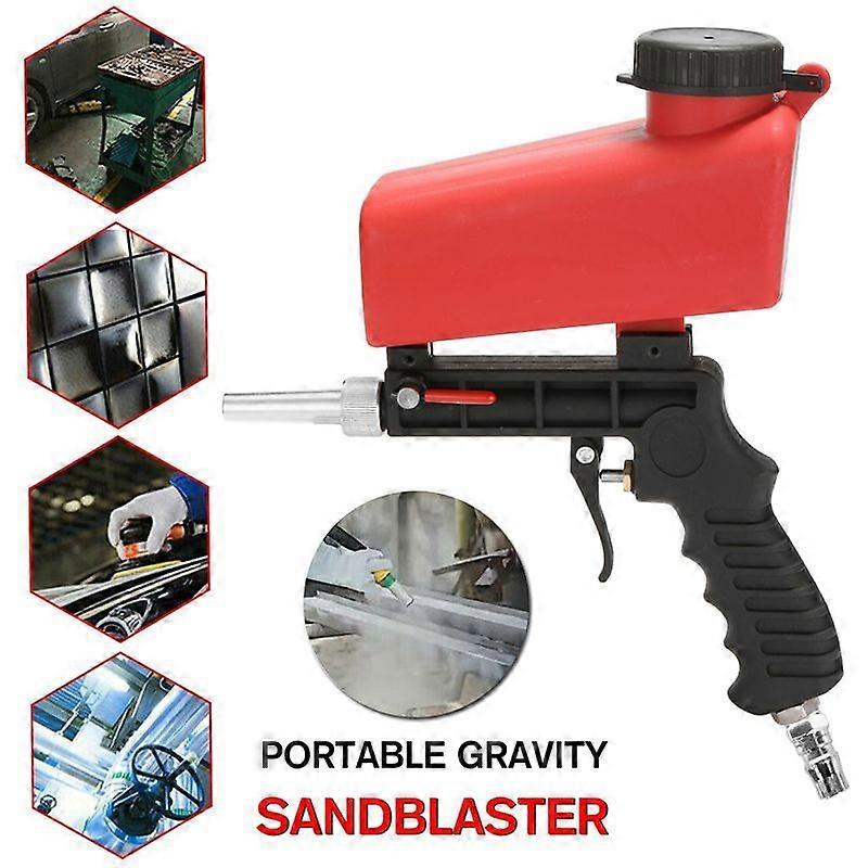 Sasicare Portable Gravity Feed Gun Pneumatic Air Stain Sand Blasting Machine