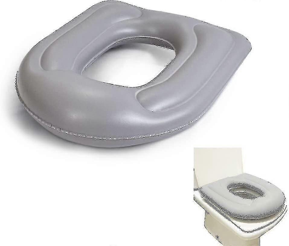 Cuscino sedile WC, cuscino gonfiabile di assistenza WC con ventose adatto sedile WC allungato standard, bagno