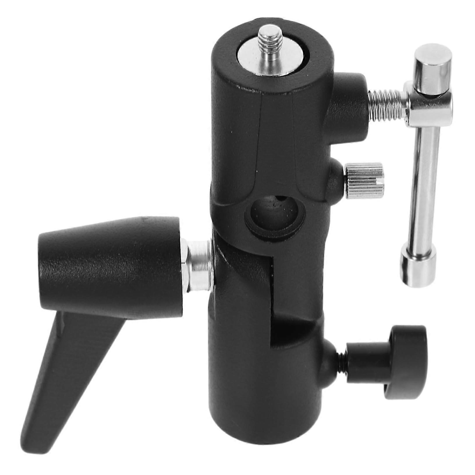 Flash Bracket Umbrella Clamp Flash Stand Adapter Metal Flash Lamp Holder 1/4'' Umbrella Flash Mount