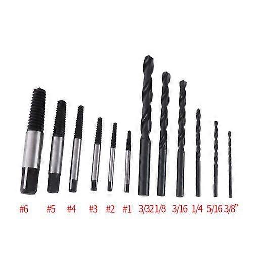12Pcs Durable Bolt Remover Damaged Broken Extractor Screw Stud Puller with case