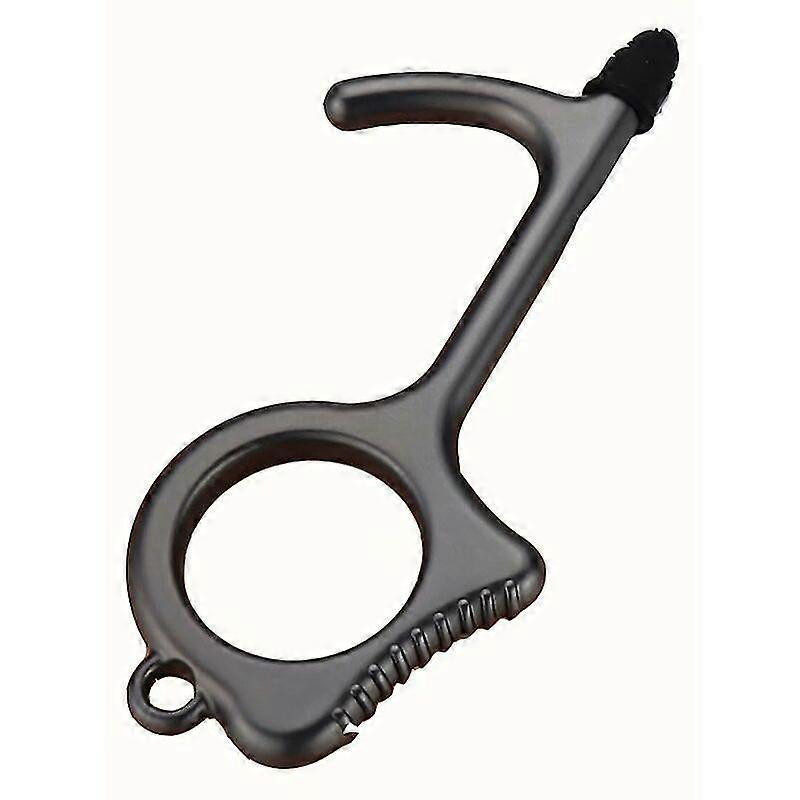 Silver Contactless Key Fob with Anti-Virus Door Opener and Portable EDC Accessory