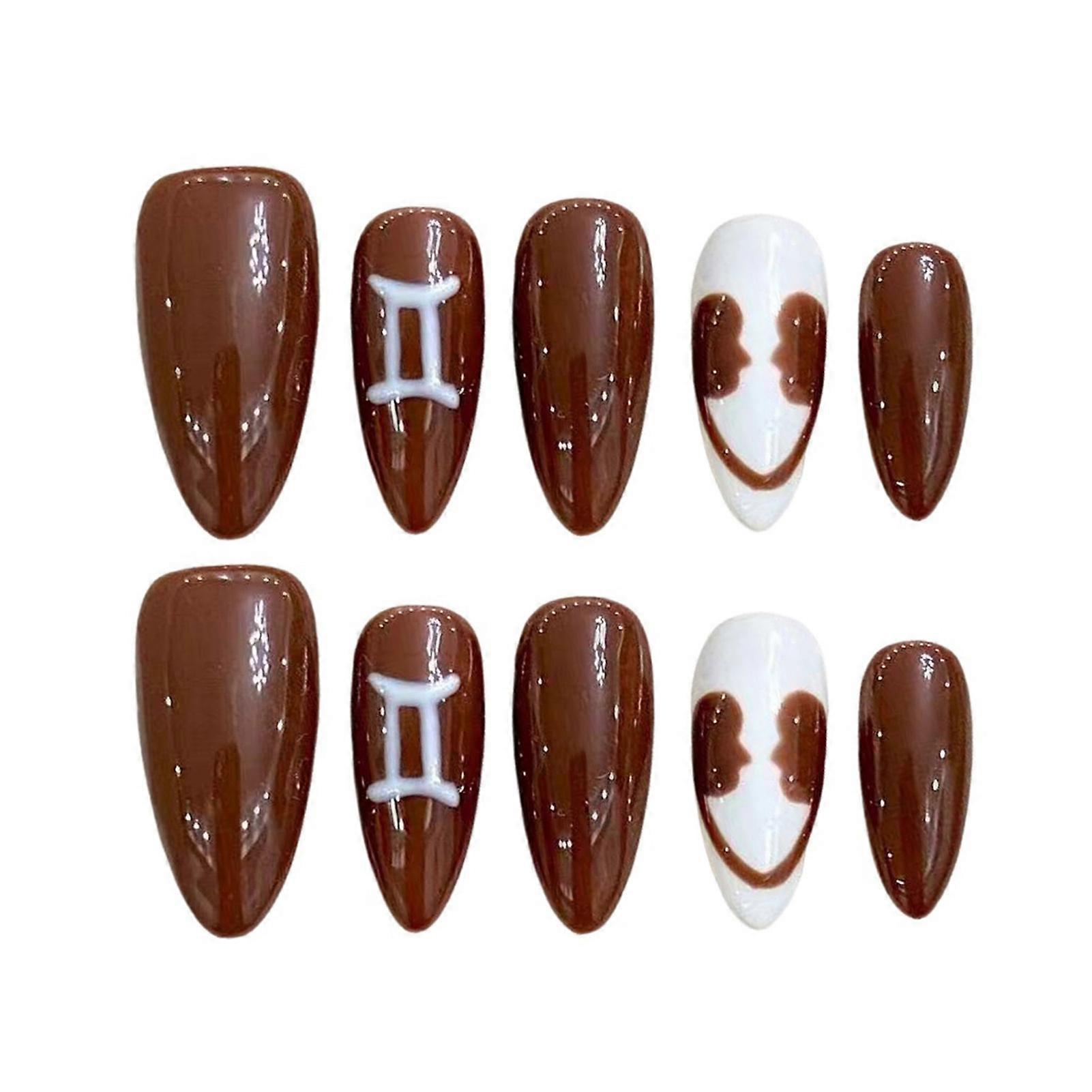 10pcs Detachable Press on Nails Unique Design Versatile Summer Chip-Proof Nail