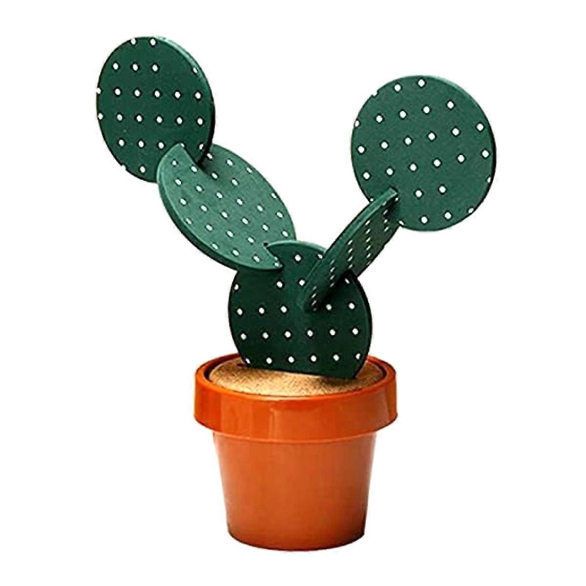 Cactus Coasters Set for Drinks of 6 Pieces,Funny Coasters Cactus Gift