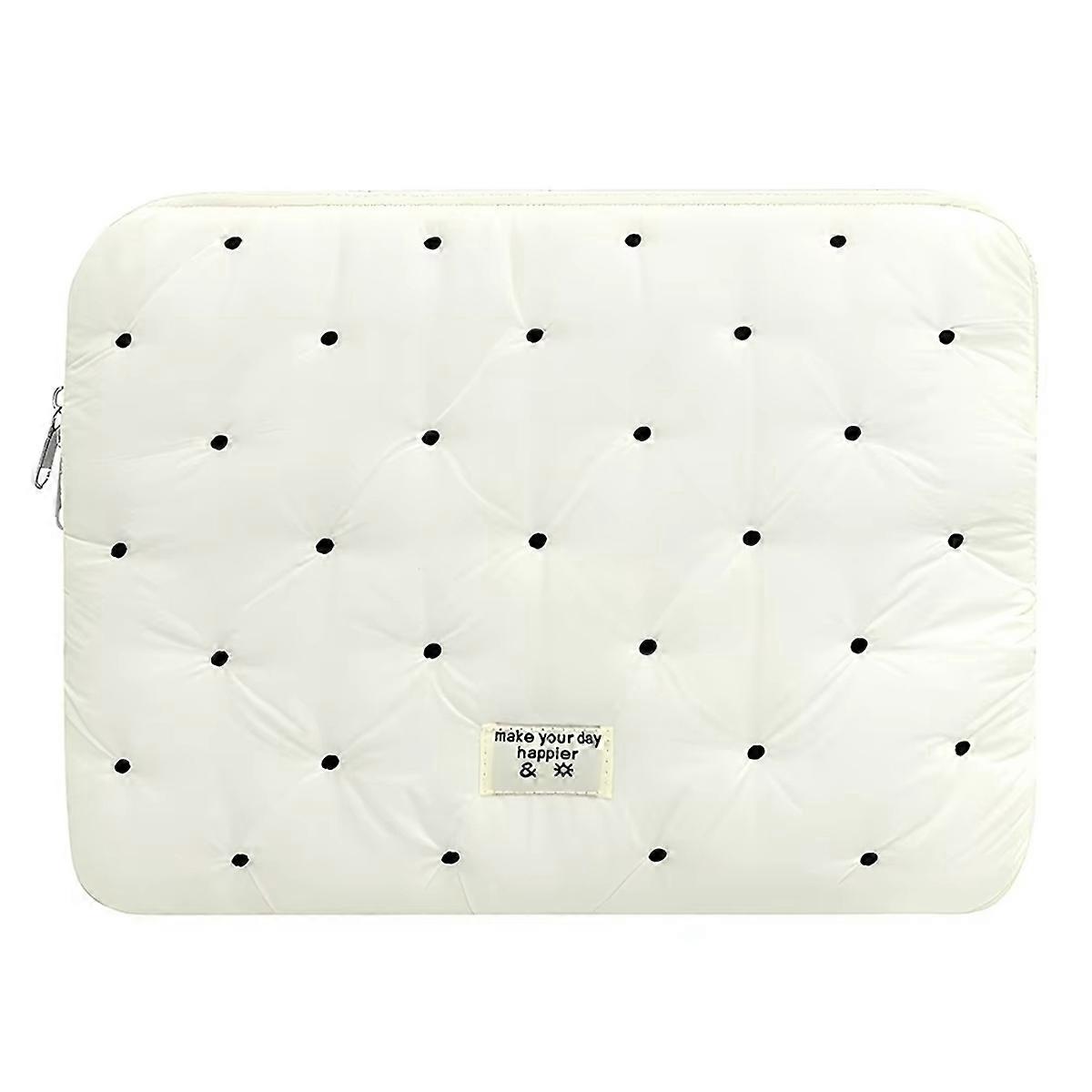 Portable Laptop Case with Zipper Laptop Storage Bag Computer Carrying Bag for Macbook/IPad/Samsung White