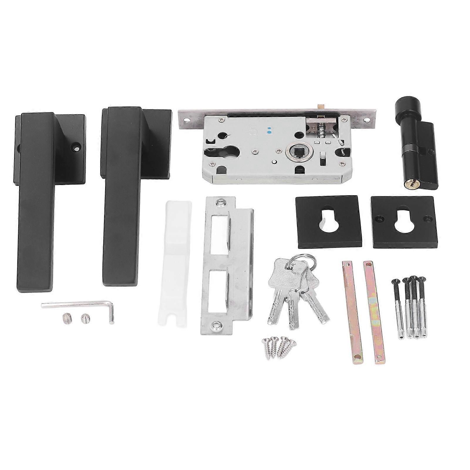 Zinc Alloy Front Door Handle Lock Set with Ergonomic Design and Ultra Quiet Operation