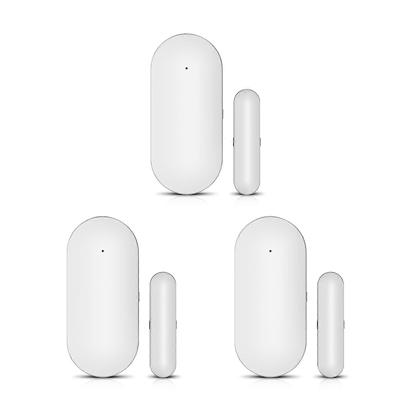 Wireless Door Window Sensor Magnetic Detector for Home Security System, Anti-Theft Intrusion Prevention, 3-Pack