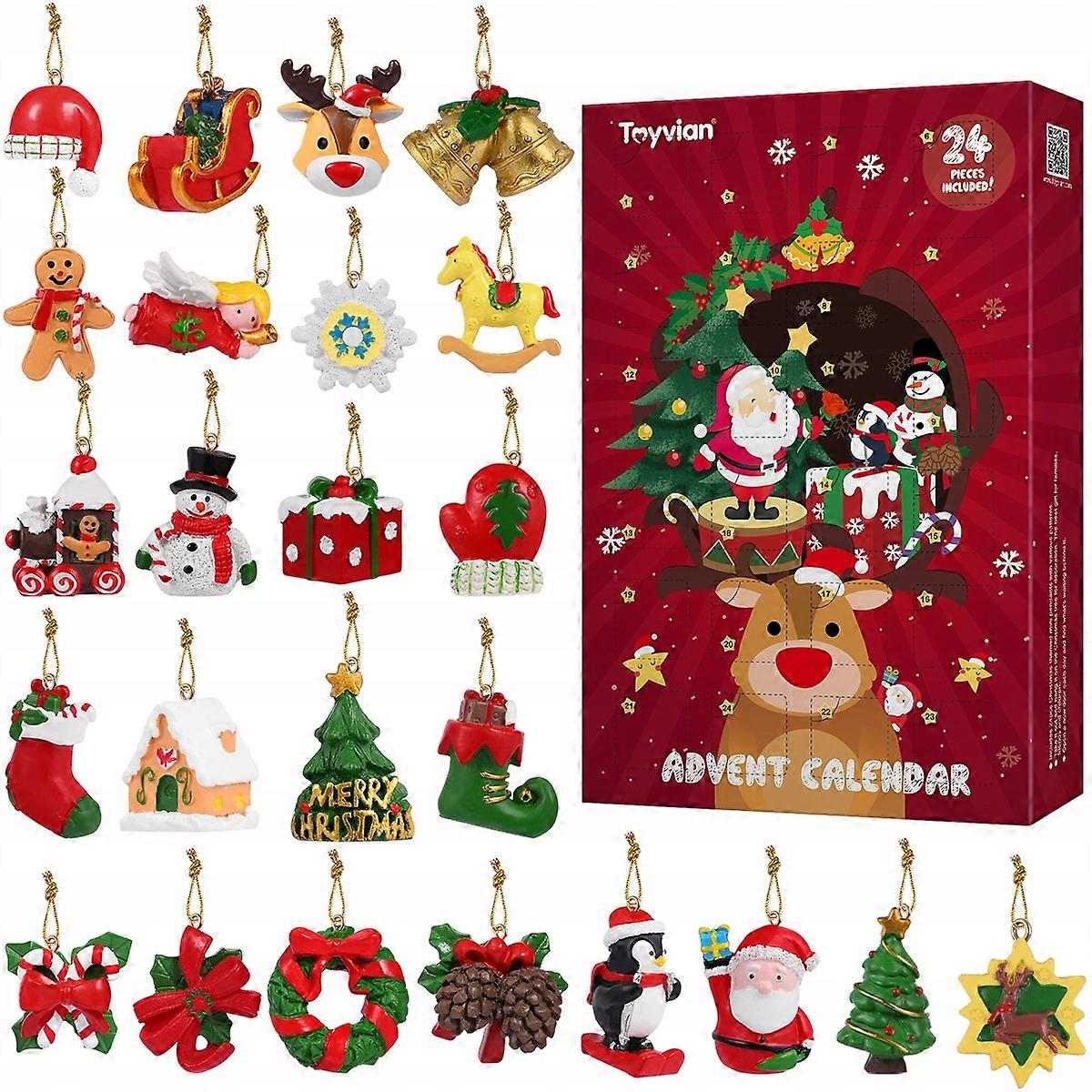 Christmas Advent Calendar With Hanging Ornaments Countdown Calendar