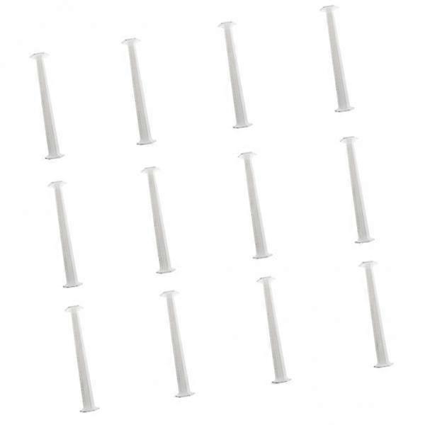 2X 12x Alabaster Column Sculpture Hexagonal Column Statue