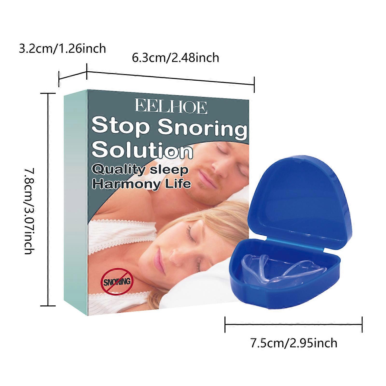 EELHOE Stop Snoring Solution Anti-Snoring Mouth Guard Sleep Mouthguard with Storage Box