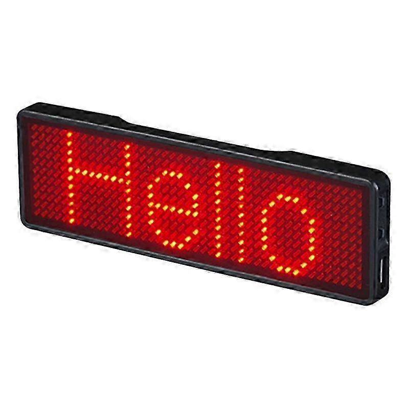 Bluetooth LED-navneskilt Oppladbart lysskilt DIY programmerbar rullende meldingstavle Display L