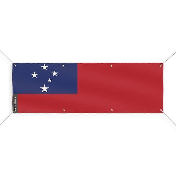 Samoa Flag Banner 8 Grommets 200x600 cm