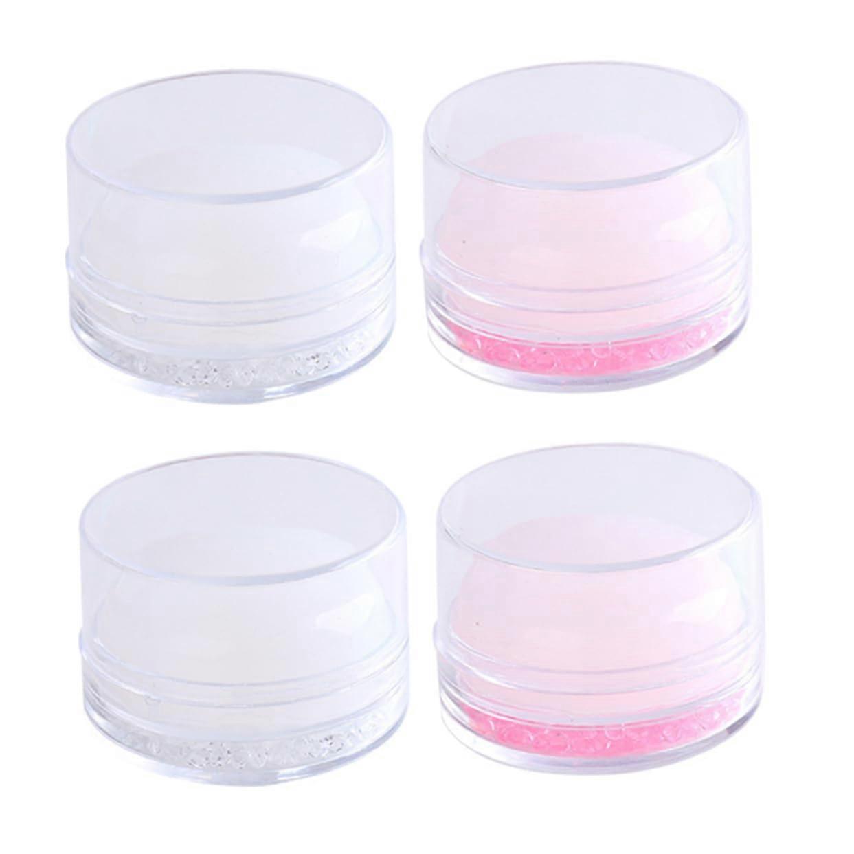 Silicone Nail Art Stampers Set for DIY Manicure French Tip Design - 4 Durable Printing Tools for Home Salon Use