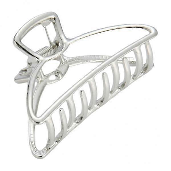 2X Claw Clip Crab Clamp for Both Thick and Thin Hair Triangle Silver