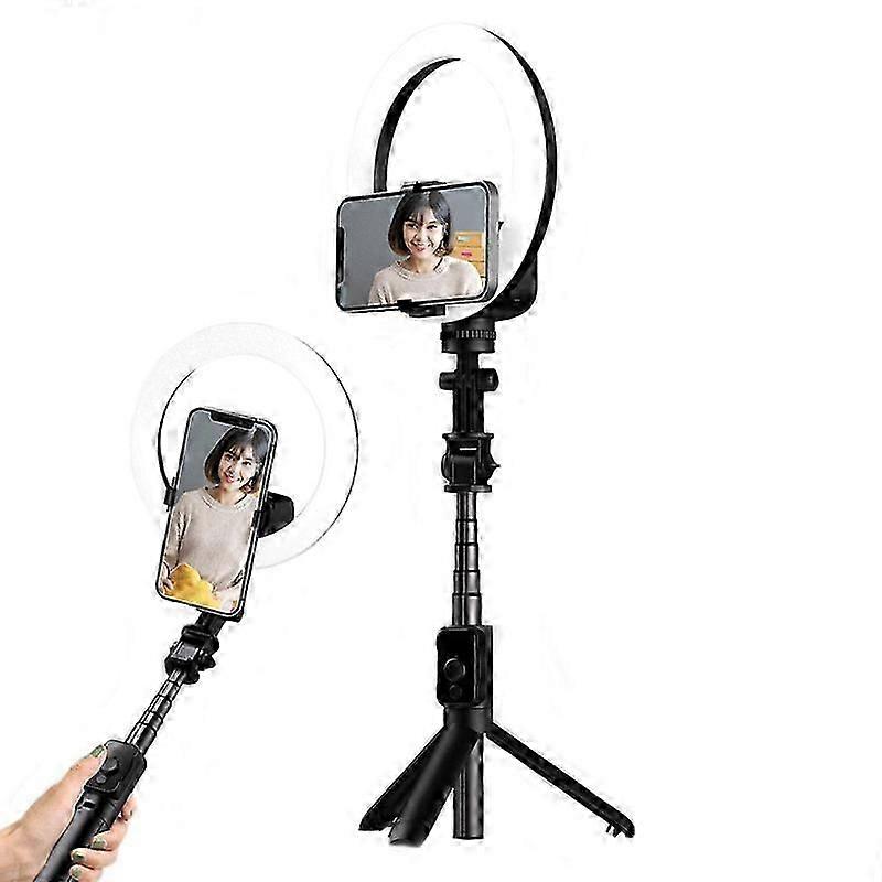 Desktop stand 360-degree rotating smart handheld Bluetooth selfie stick tripod live fill light