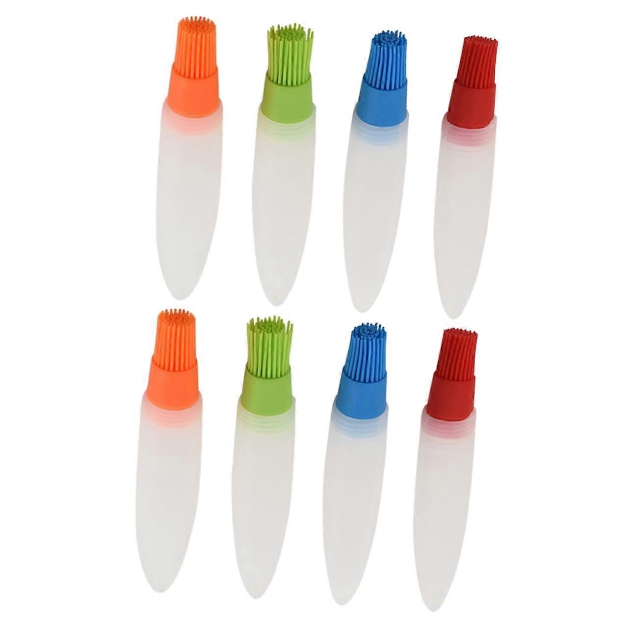 BBQ Oil Bottle Brush Set for Outdoor Grill Cleaning - 4 Pieces, 2 Oz Capacity, Durable Materials, Perfect for Cooking