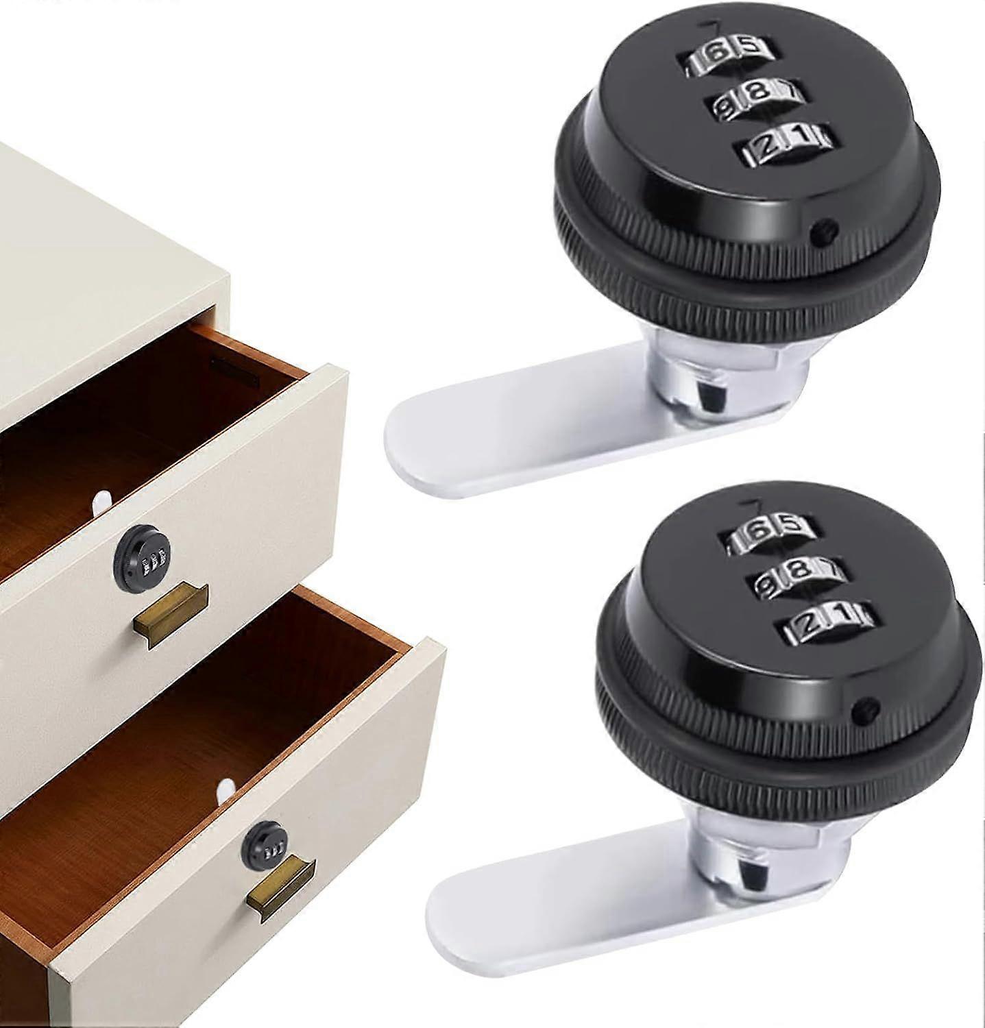 Piece Cam Cabinet Code Lock, Password Drawer Lock, Mechanical Cabinet Lock, Code Lock Lock, for Security Drawer Doors, Tool Boxes, Lockers