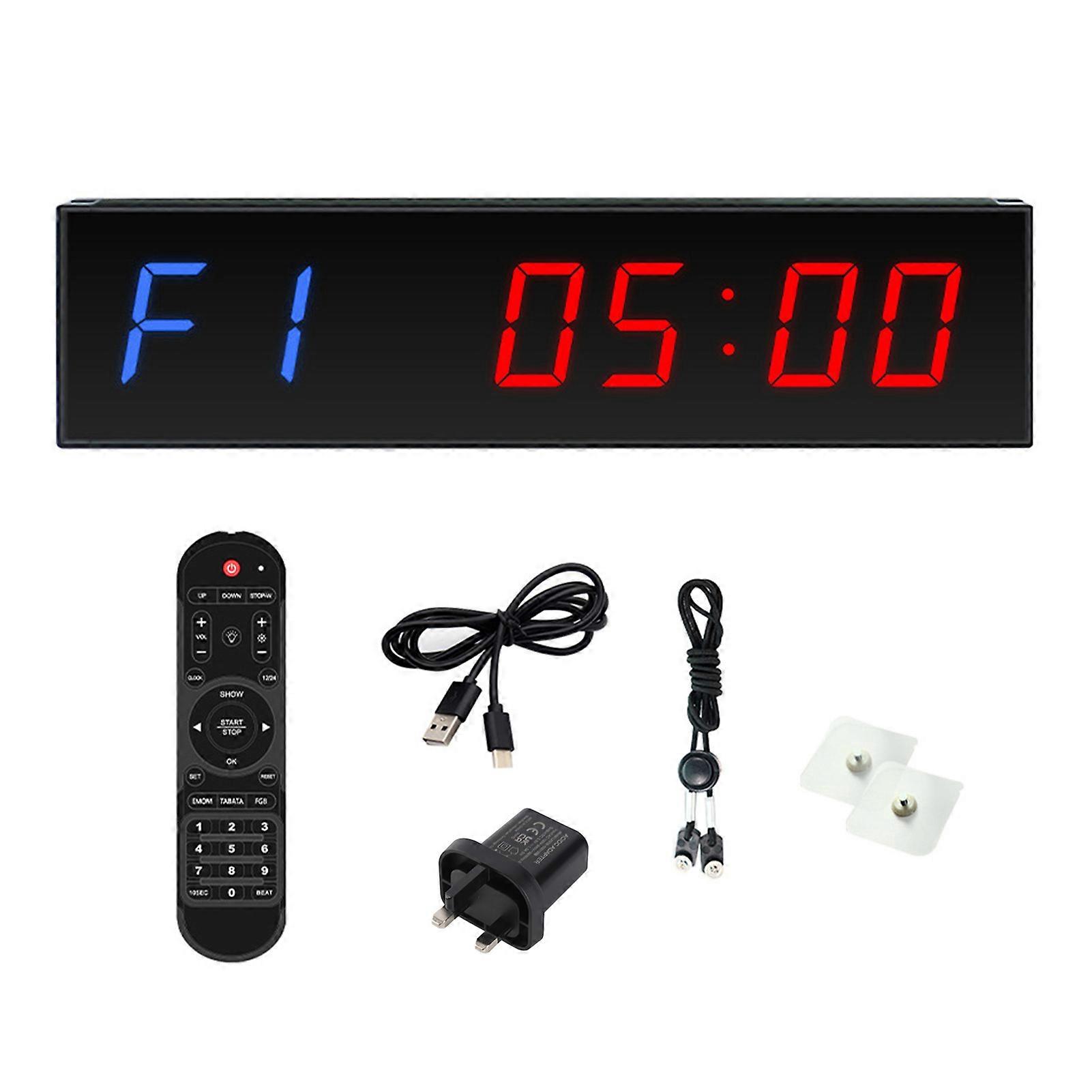 LED Digital Gym Timer Countdown Wireless Remote Control Timer for Exercise Fitness