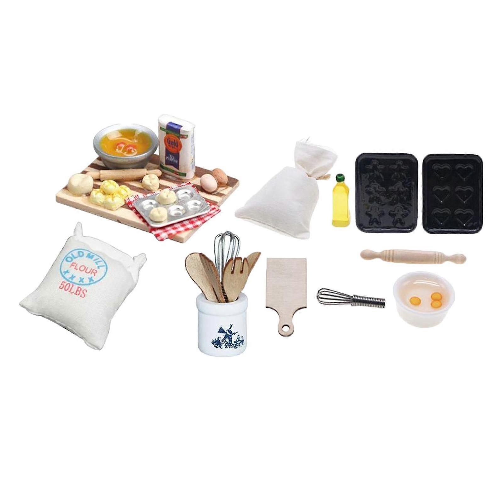 Dollhouse Baking and Cooking Tool Simulation Baking Set Playset Decoration
