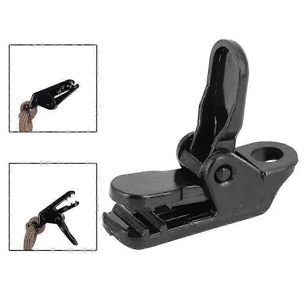 10個のテントクリッププラスチックウィンドロープクランプ屋外キャンプ用品