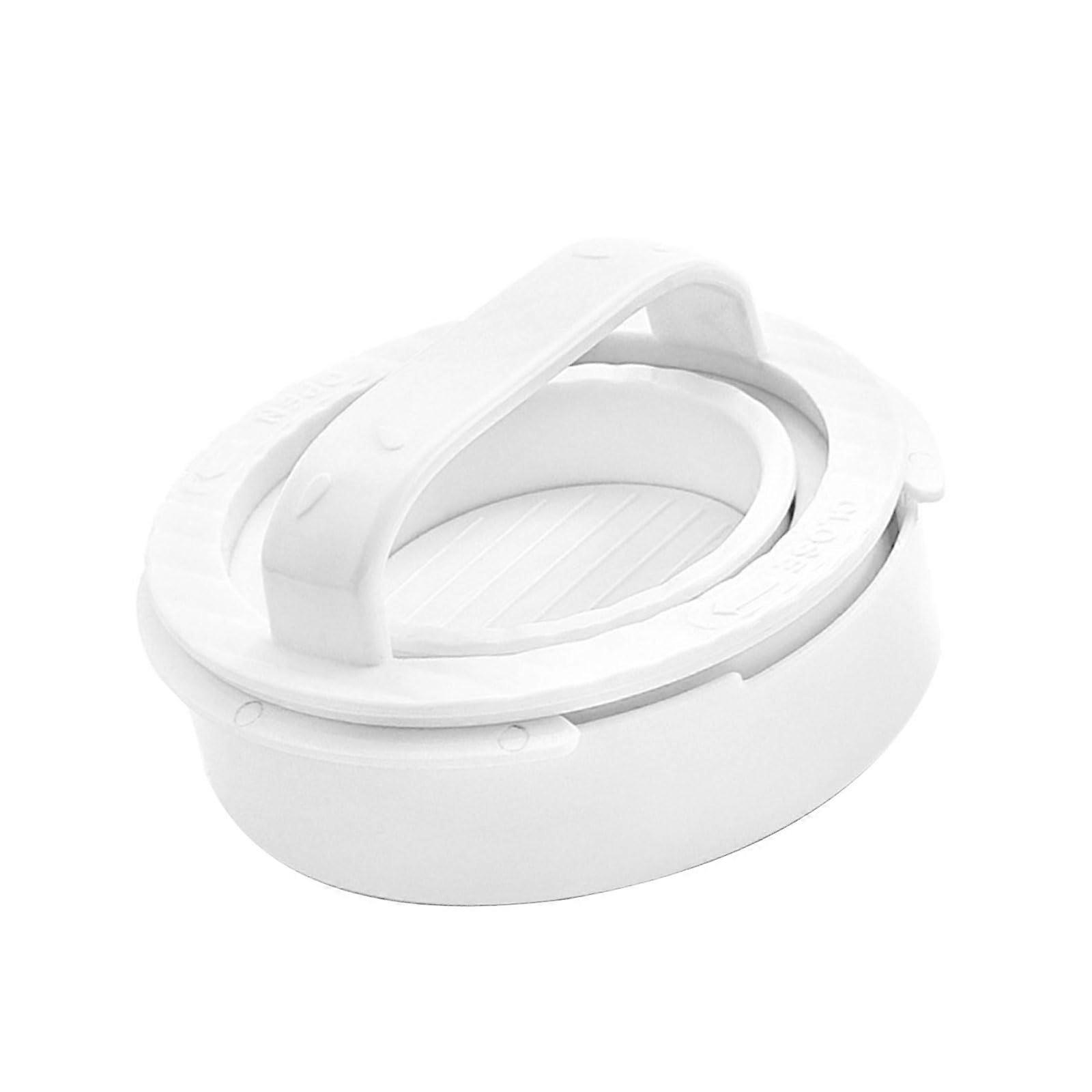 Adjustable Burger Patty Press Dishwasher Safe Multifunctional Ground Beef Patty Maker Kitchen Accessory White