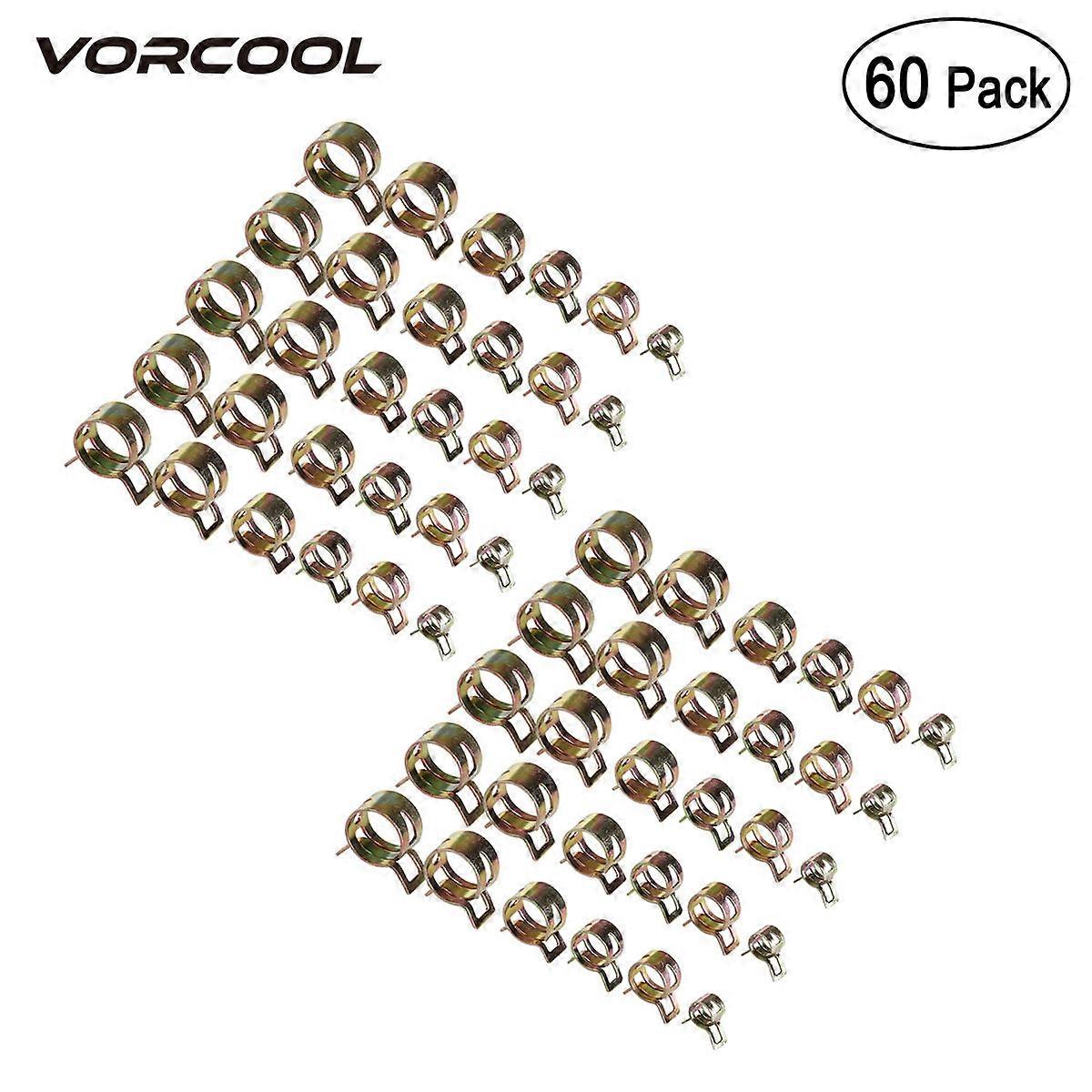 Nylon Spring Clamps VORCOOL Fuel Line Fasteners Maintenance 11mm 60Pcs