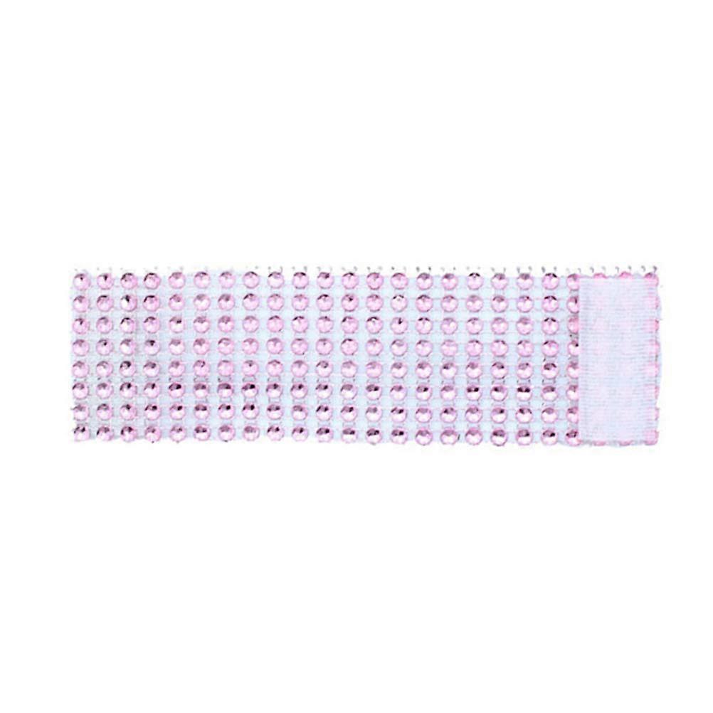Crystal Napkin Holders Round Shape Pink For Celebrations Hosts 60Pcs