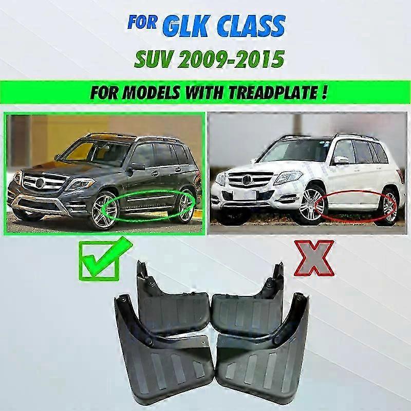 unique Set Molded Mud Flaps For Mercedes-Benz GLK-Class X204 2009 - 2015 Splash Guards Mudguards Mudflaps 2009 2010 2011 2012 2013 2014