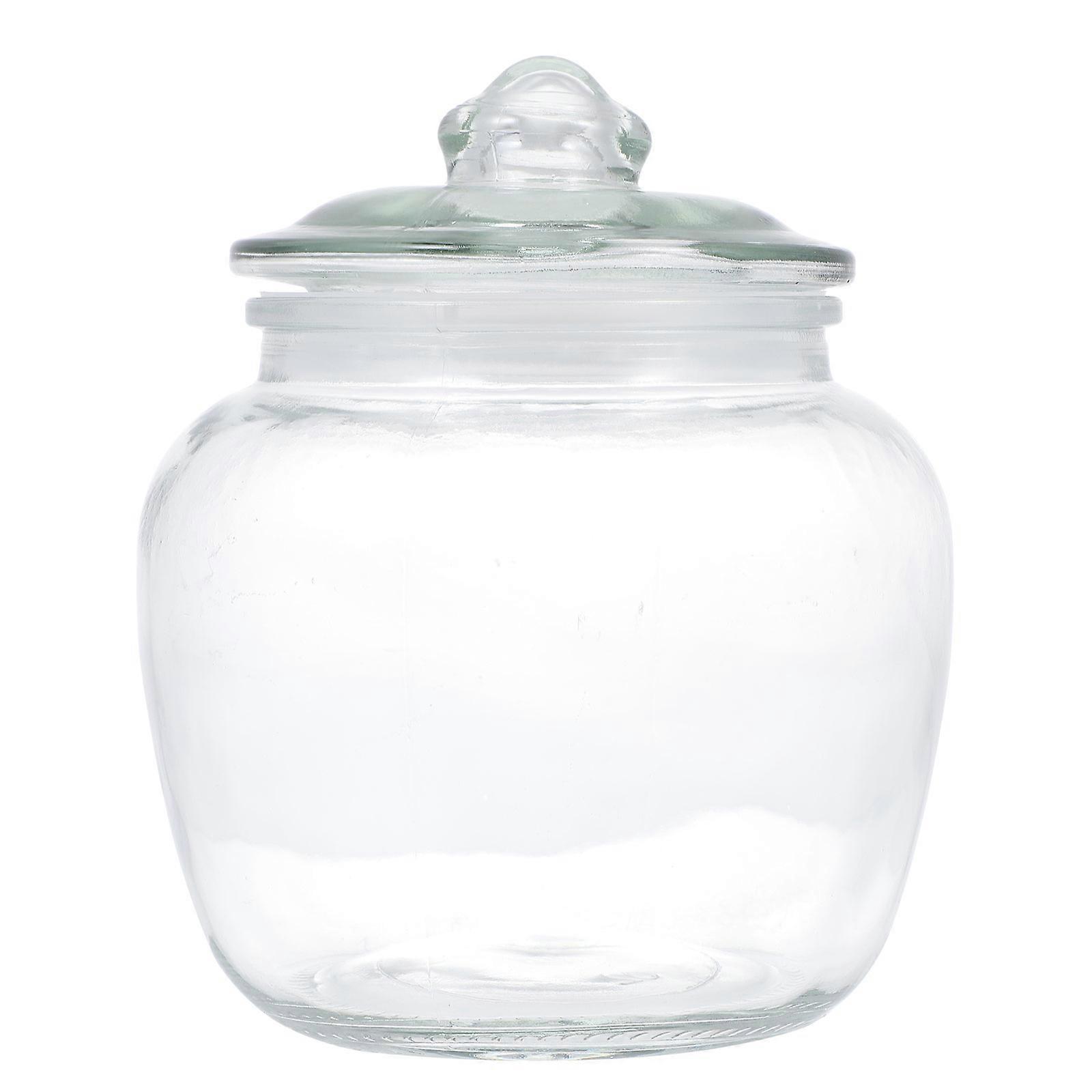 Pantry Storage Jar Pickle Glass Jar Large Capacity Sealed Food Storage Canister With Lid Home Use 1Pack