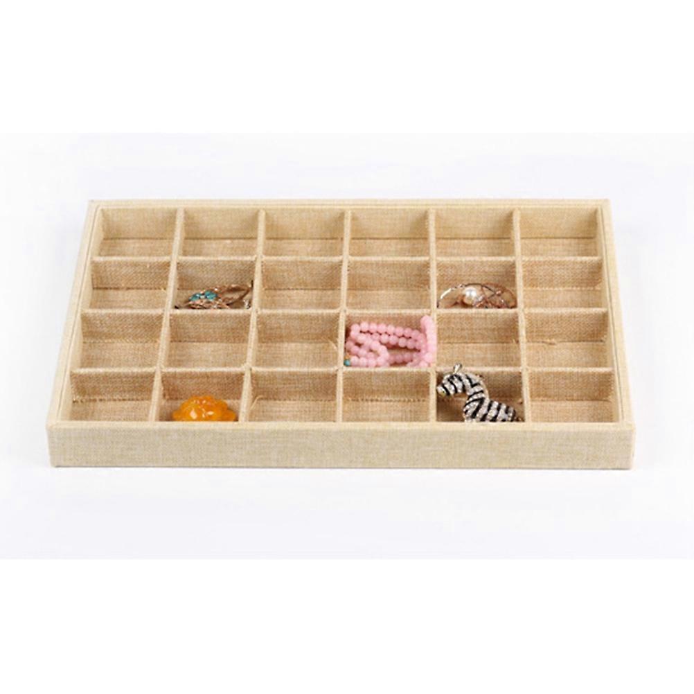 Jewelry Organizer Tray For Drawer Composite Board Material 24 Grids 35x24x3cm Elegant Style Storage 1Pcs