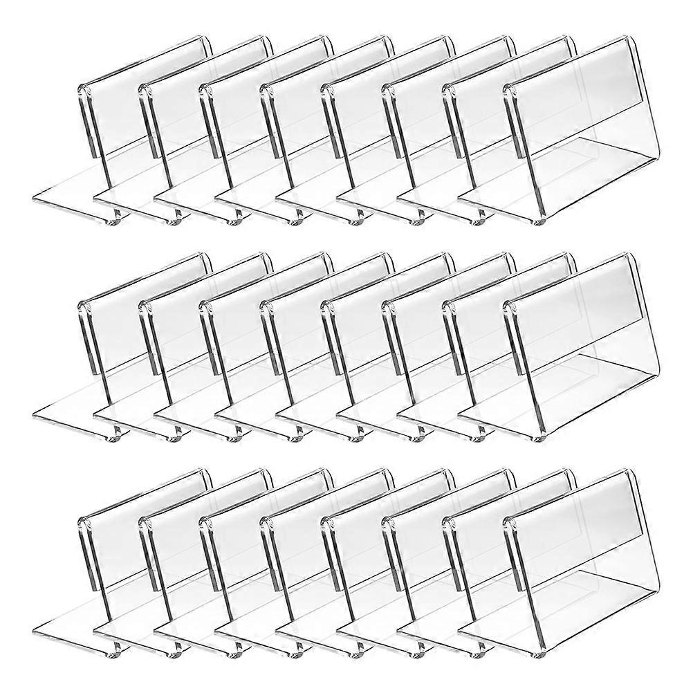 Table Tent Small Sign Stand Transparent Acrylic Price Tag Holder For Food Signs Minimalist Design 30Pcs