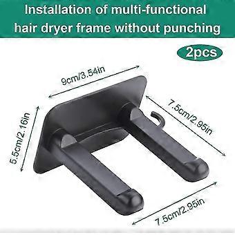 Suporte de secador de cabelo autoadesivo Secador de cabelo Holder Station e suporte de alisador de parede montado secador de cabelo Suporte Secador de cabelo Stand Secador de cabelo rack para B